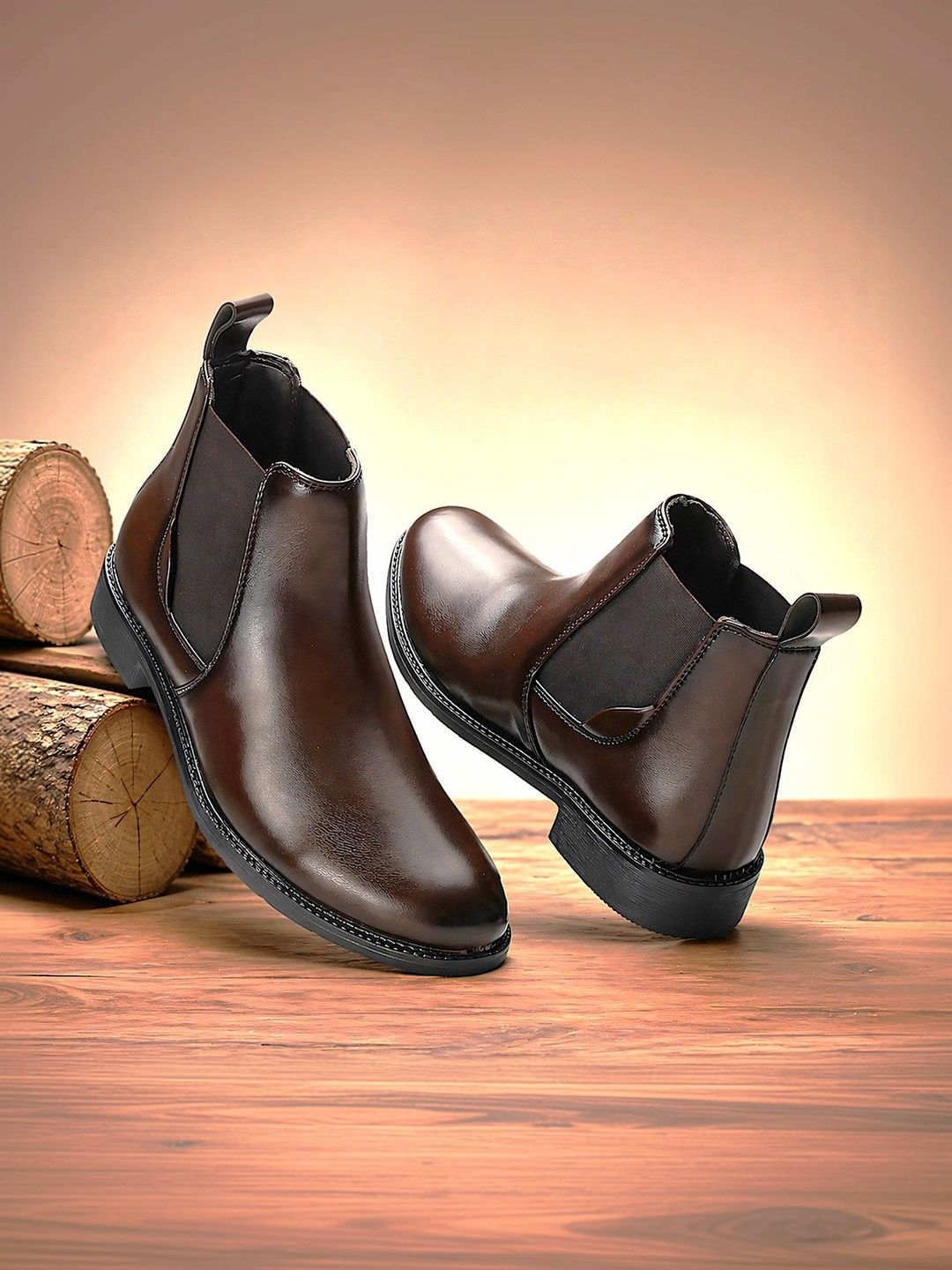 Field Care Field Care Men Round Toe Slip-On Chelsea Boots