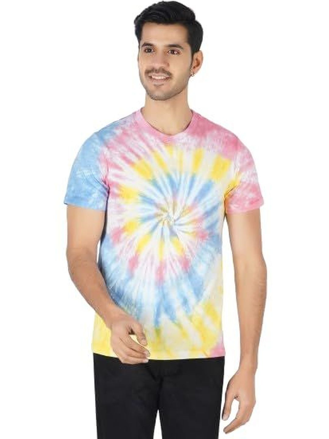 SINCE AGES Men Tie and Dye Dyed T-shirt