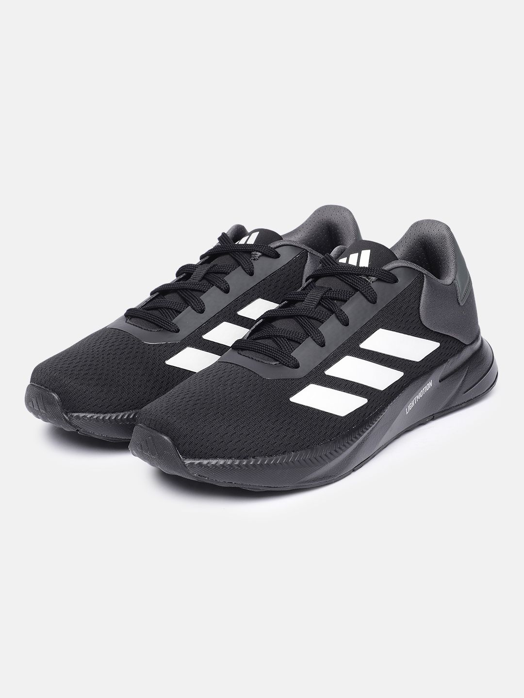 ADIDAS Men Black Striped Sports Shoes
