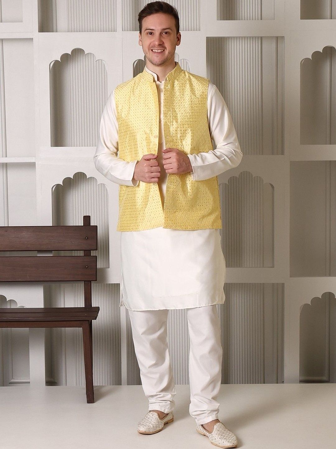 SHROBH Embroidered Nehru Jackets