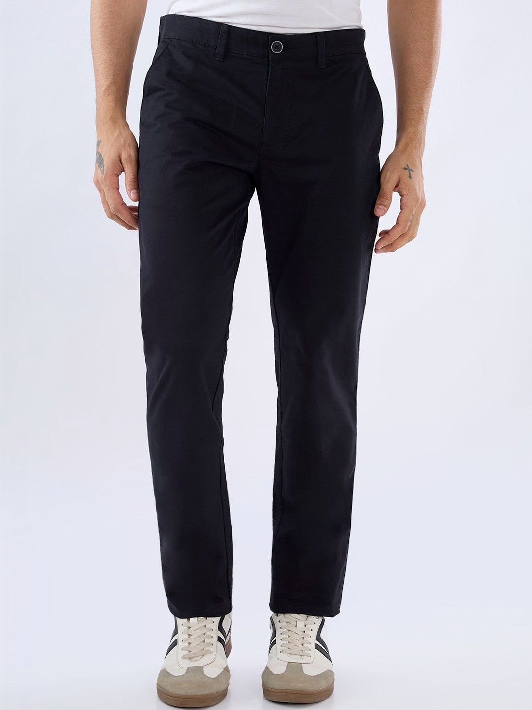 Parx Men Tapered Fit Chinos Trousers