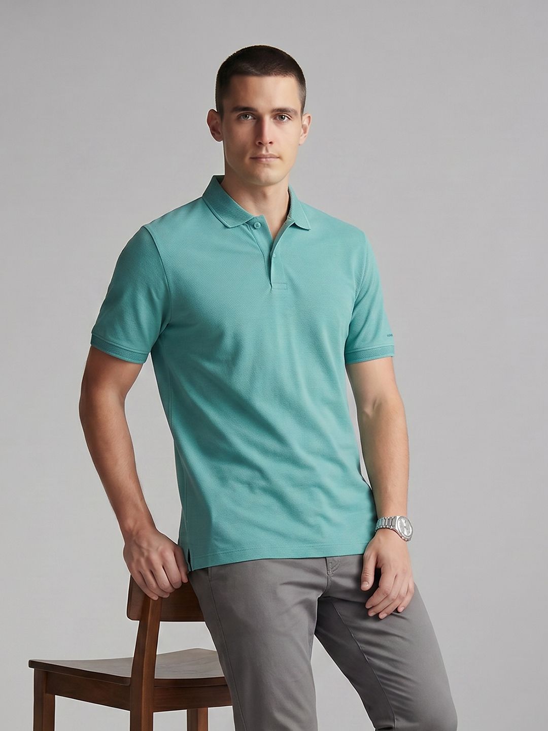 Van Heusen Polo Collar Pure Cotton T-shirt