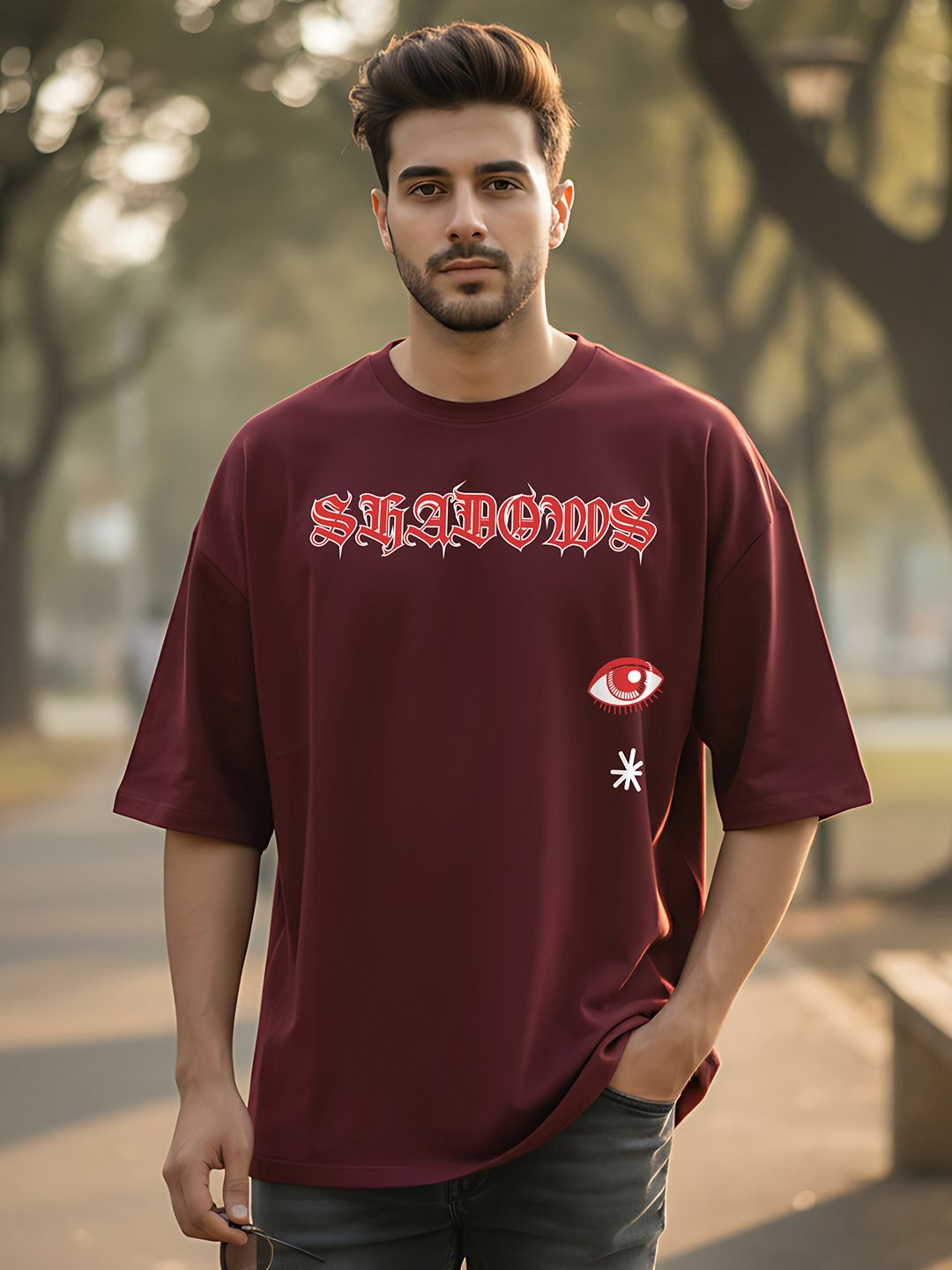Kook N Keech Men Typography Printed Drop-Shoulder Sleeves T-shirt