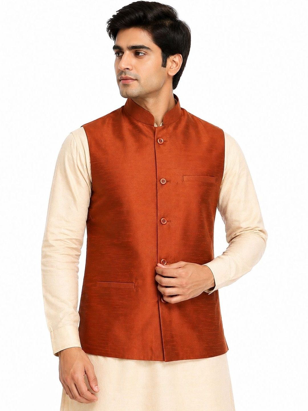 KUTUB FASHION Sleeveless Nehru Jackets