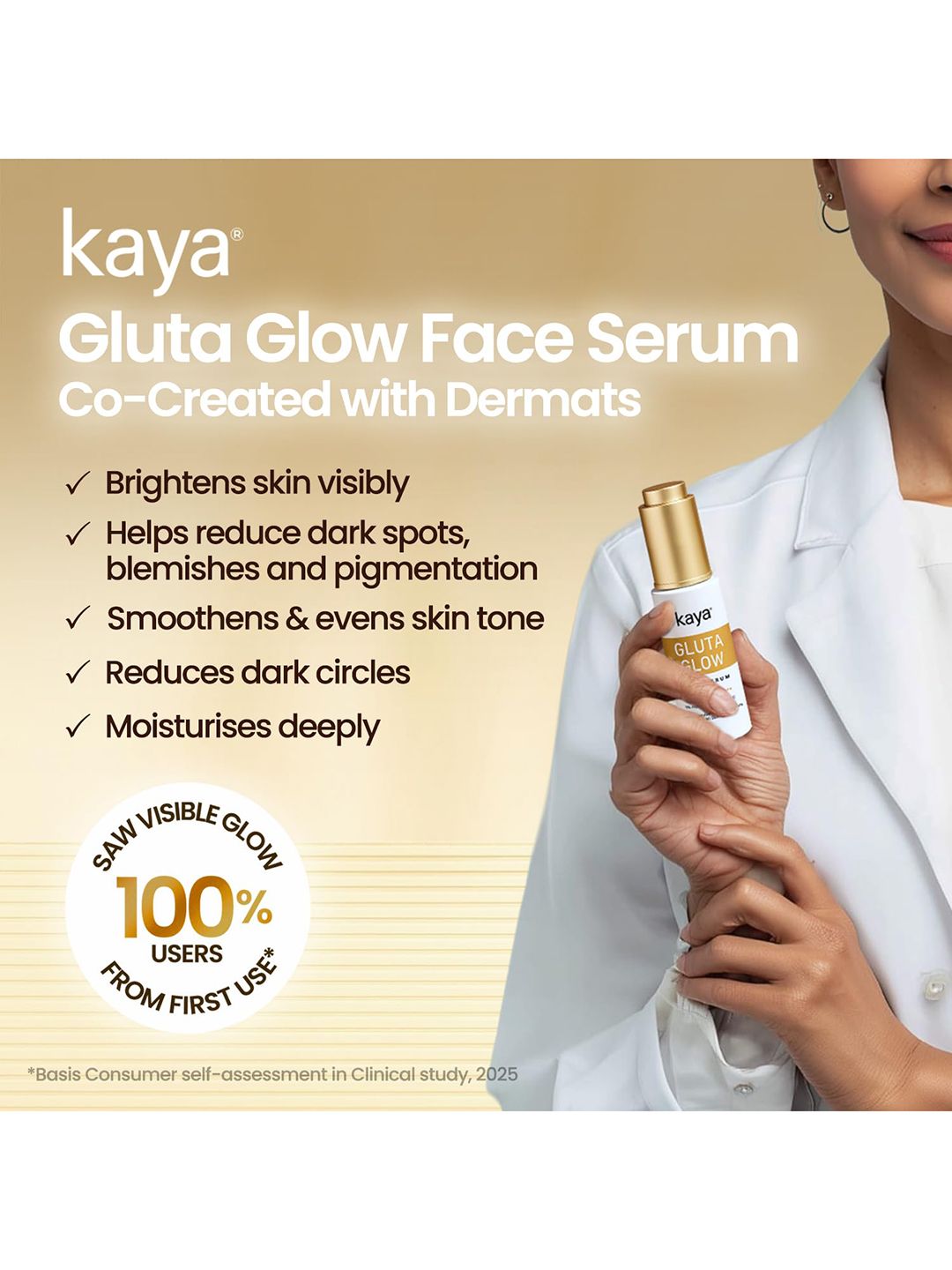 Buy Kaya Gluta Glow Face Serum with Vitamin C & Alpha Arbutin - 30 ml - Serum and Gel for Women 32024276