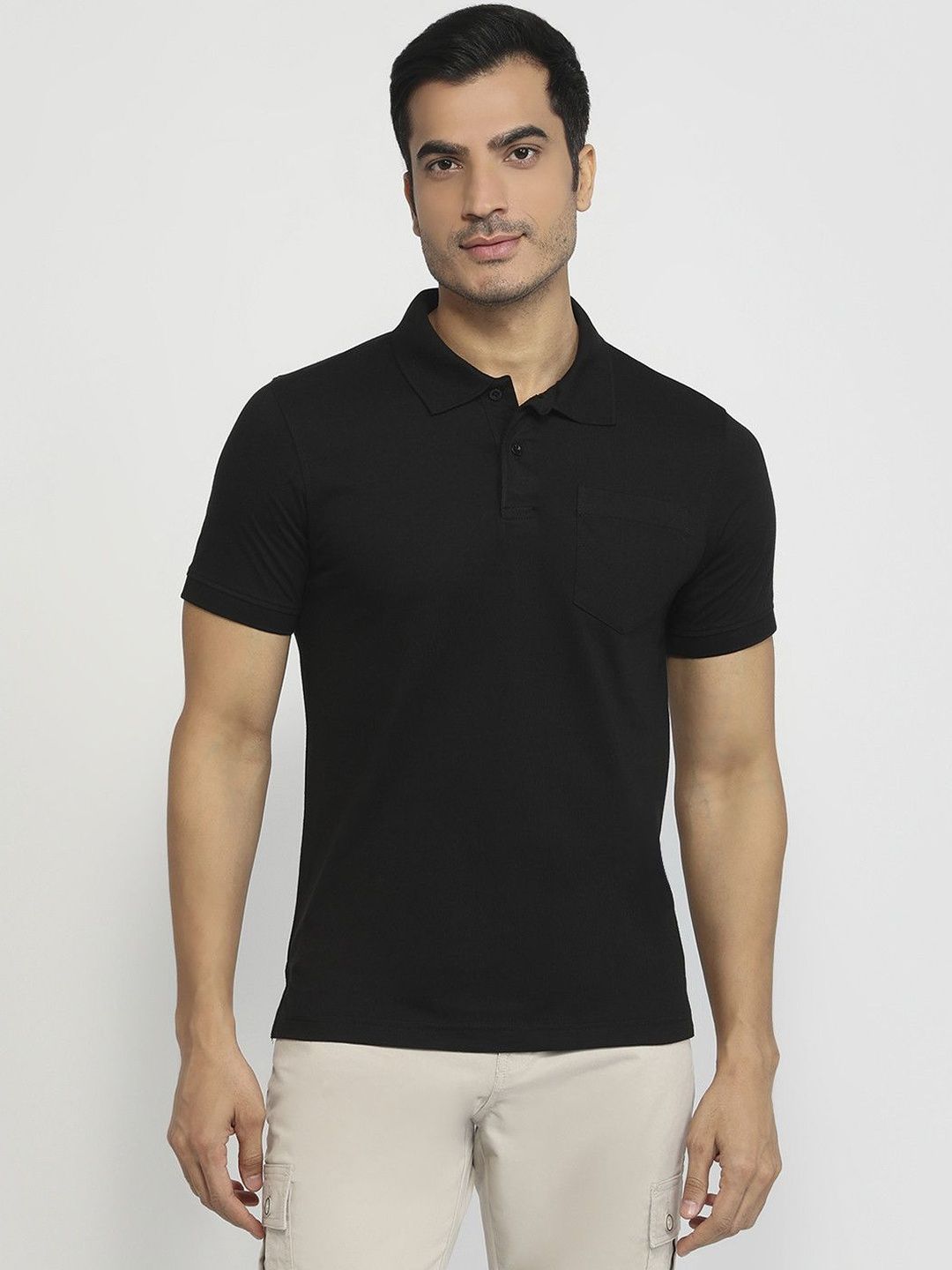 Parx Men Polo Collar Pockets T-shirt