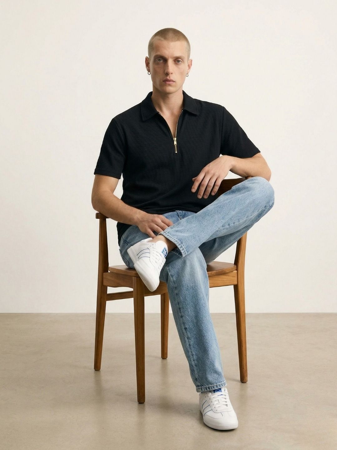 CLUB 44 Men Polo Collar T-shirt