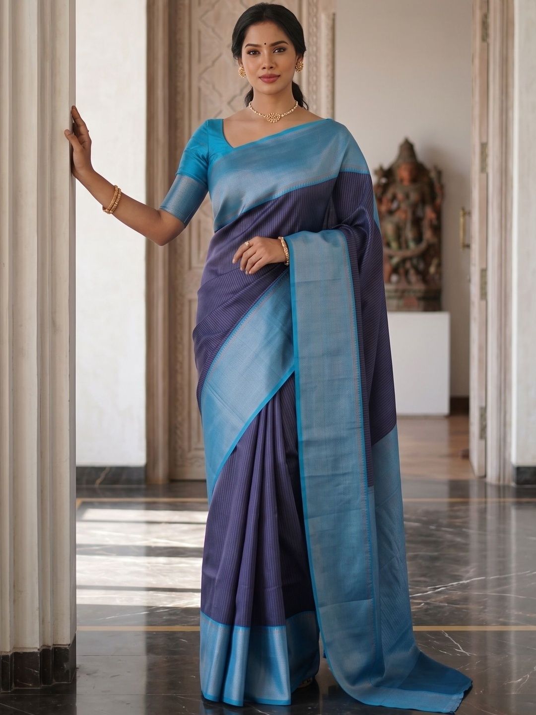 Dinesh Ethnic Traditional Wear Dinesh Ethnic Traditional Wear Woven Design Zari Art Silk Handloom Saree