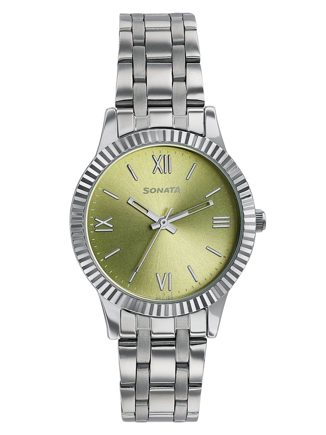 Sonata Women Ease Quartz Light Green Dial Watch - 8202SM06W