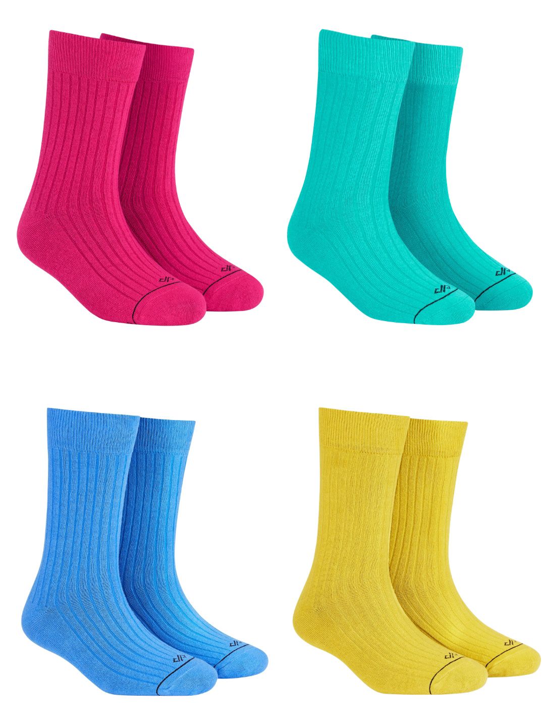 Dynamocks Pack Of 4 Patterned Calf Length Socks