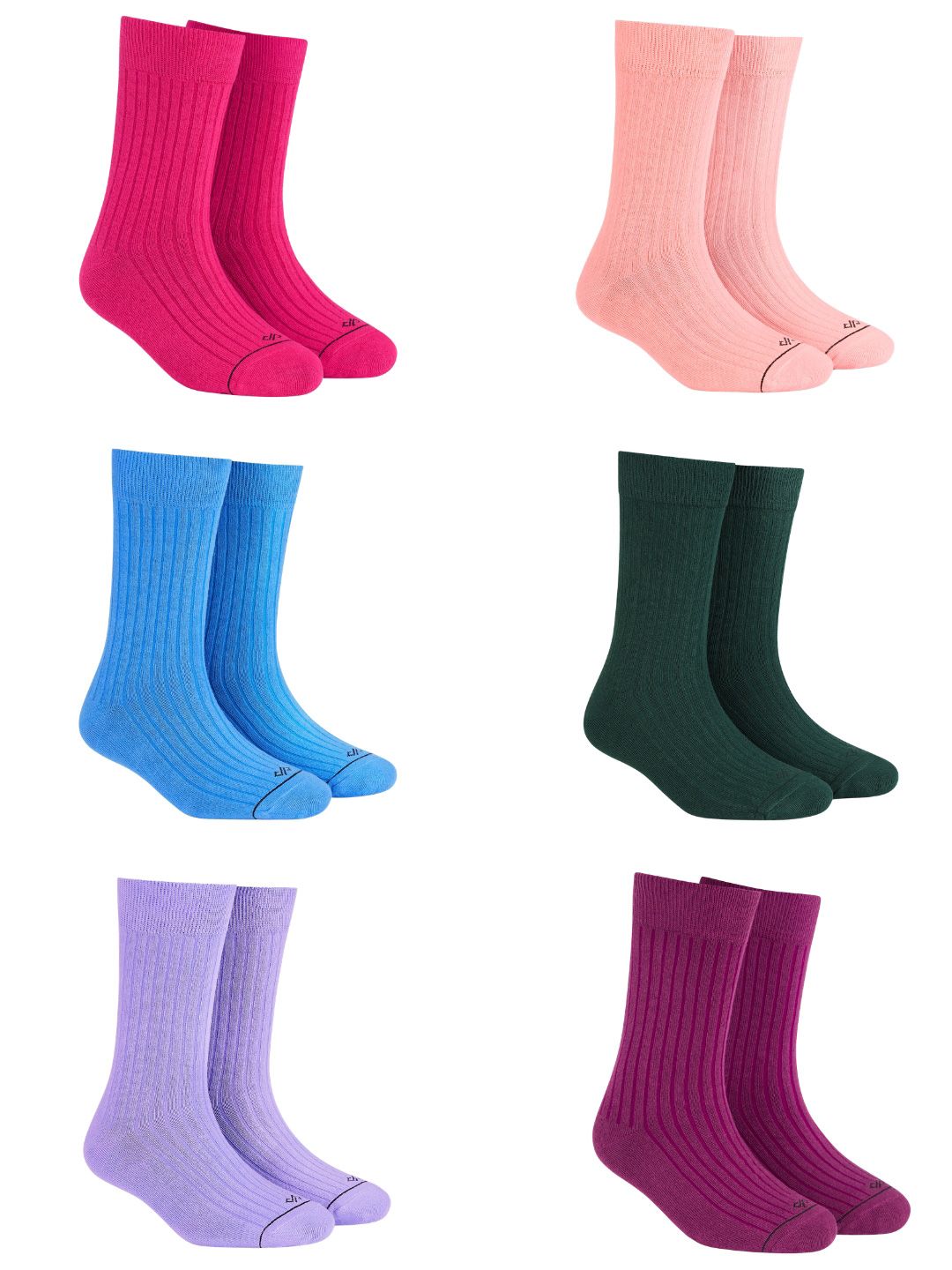 Dynamocks Pack Of 6 Calf-Length Socks
