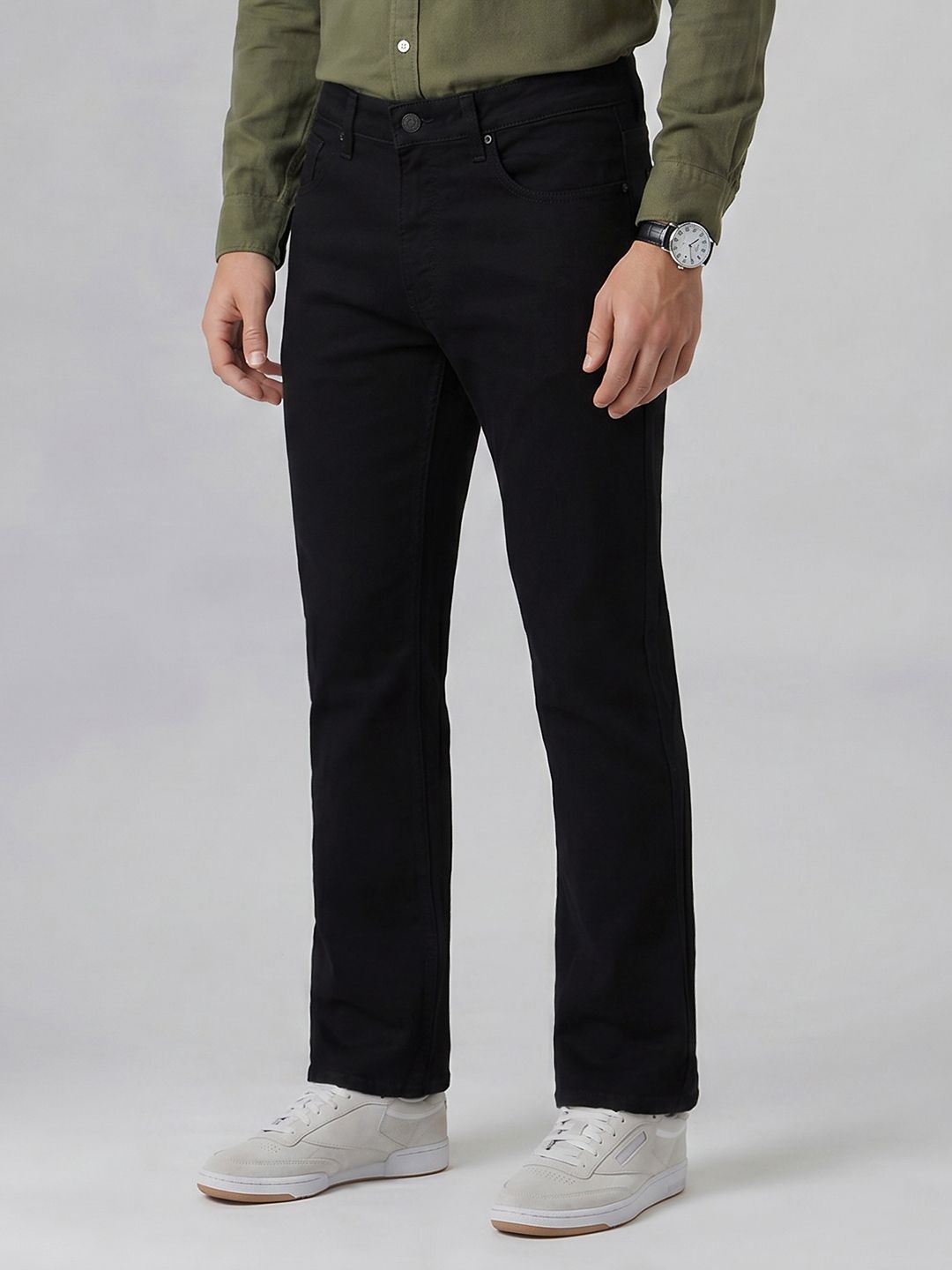 SPYKAR Spykar Men Chico Mid Rise Comfort Fit Black  Jeans