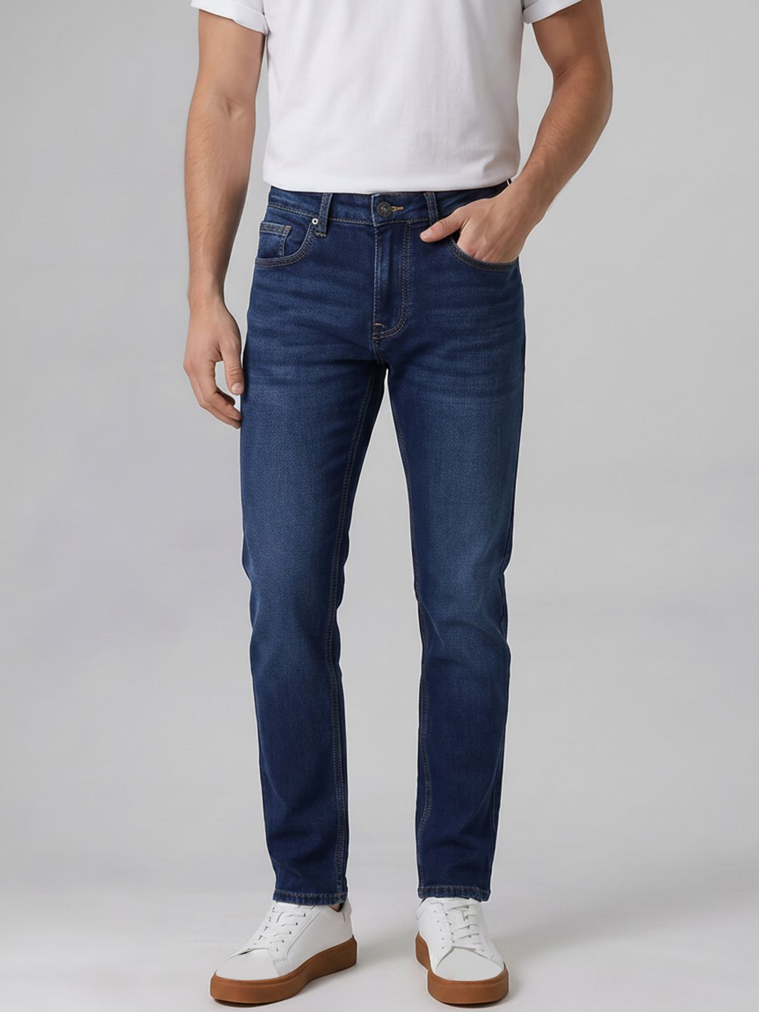Spykar Men Rover Mid Rise Regular Fit dark blue Jeans
