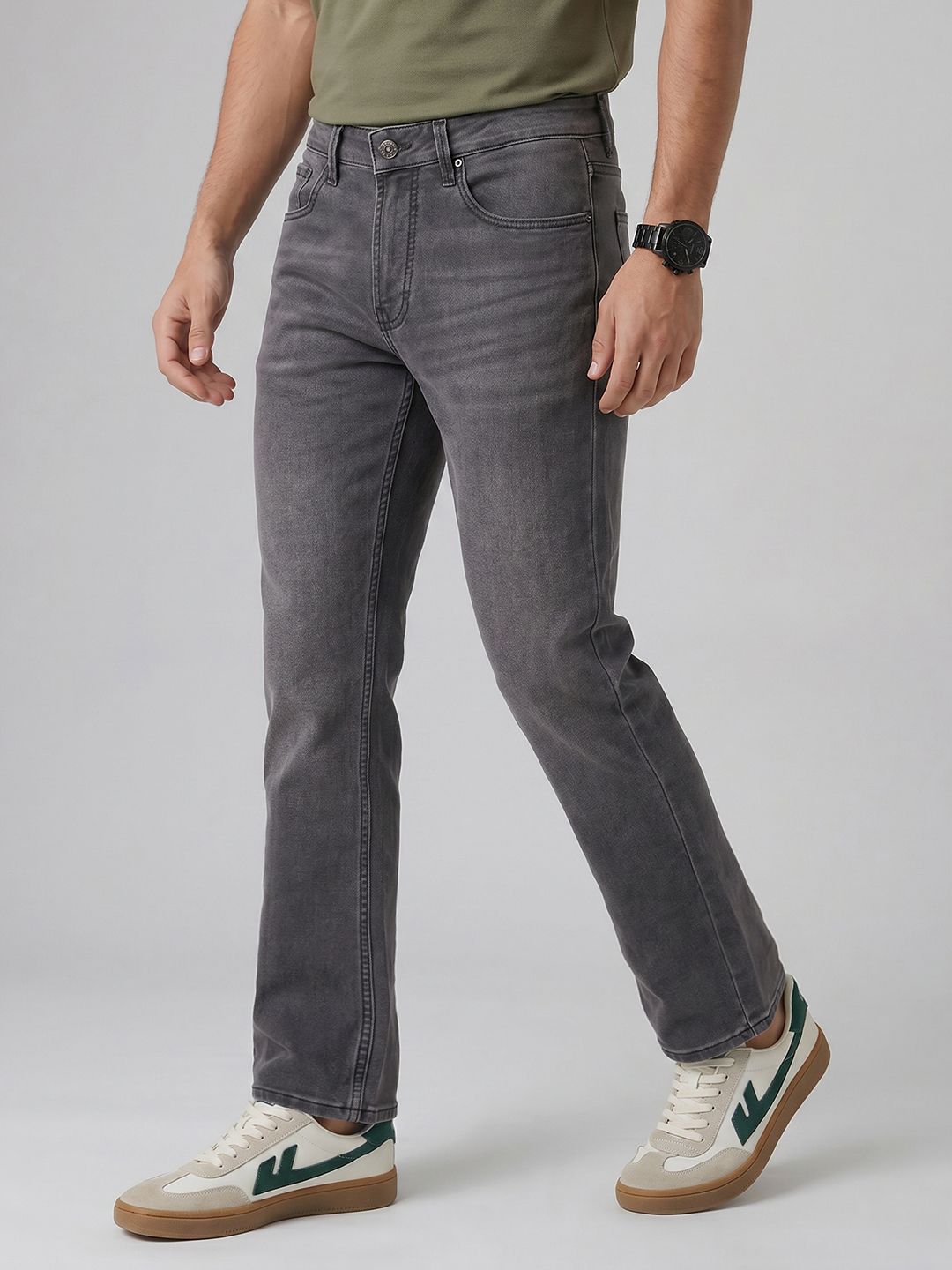 SPYKAR Spykar Men Chico Mid Rise Comfort Fit grey  Jeans