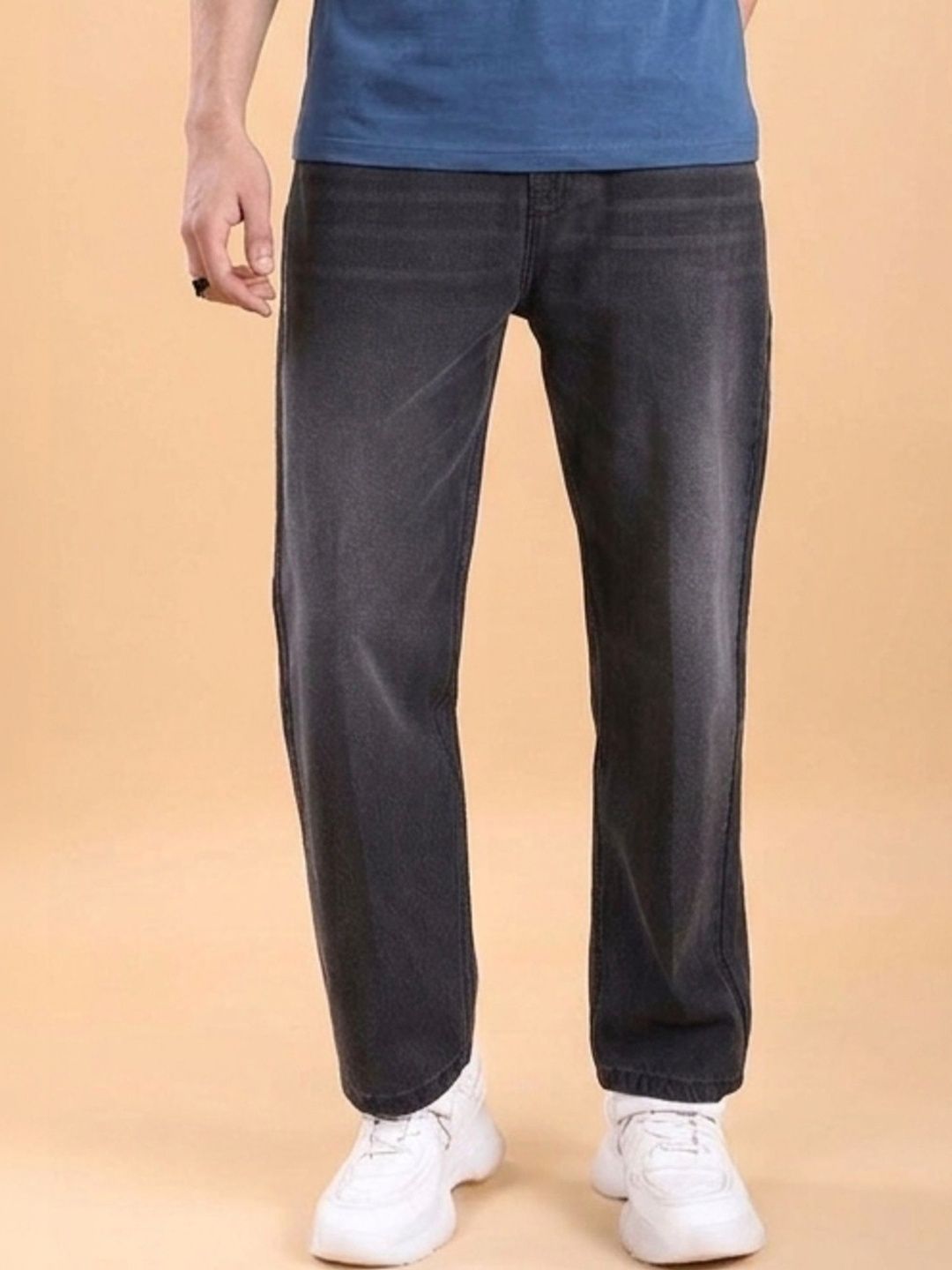 PINKLIT Men Straight Fit Mid-Rise Light Fade Jeans