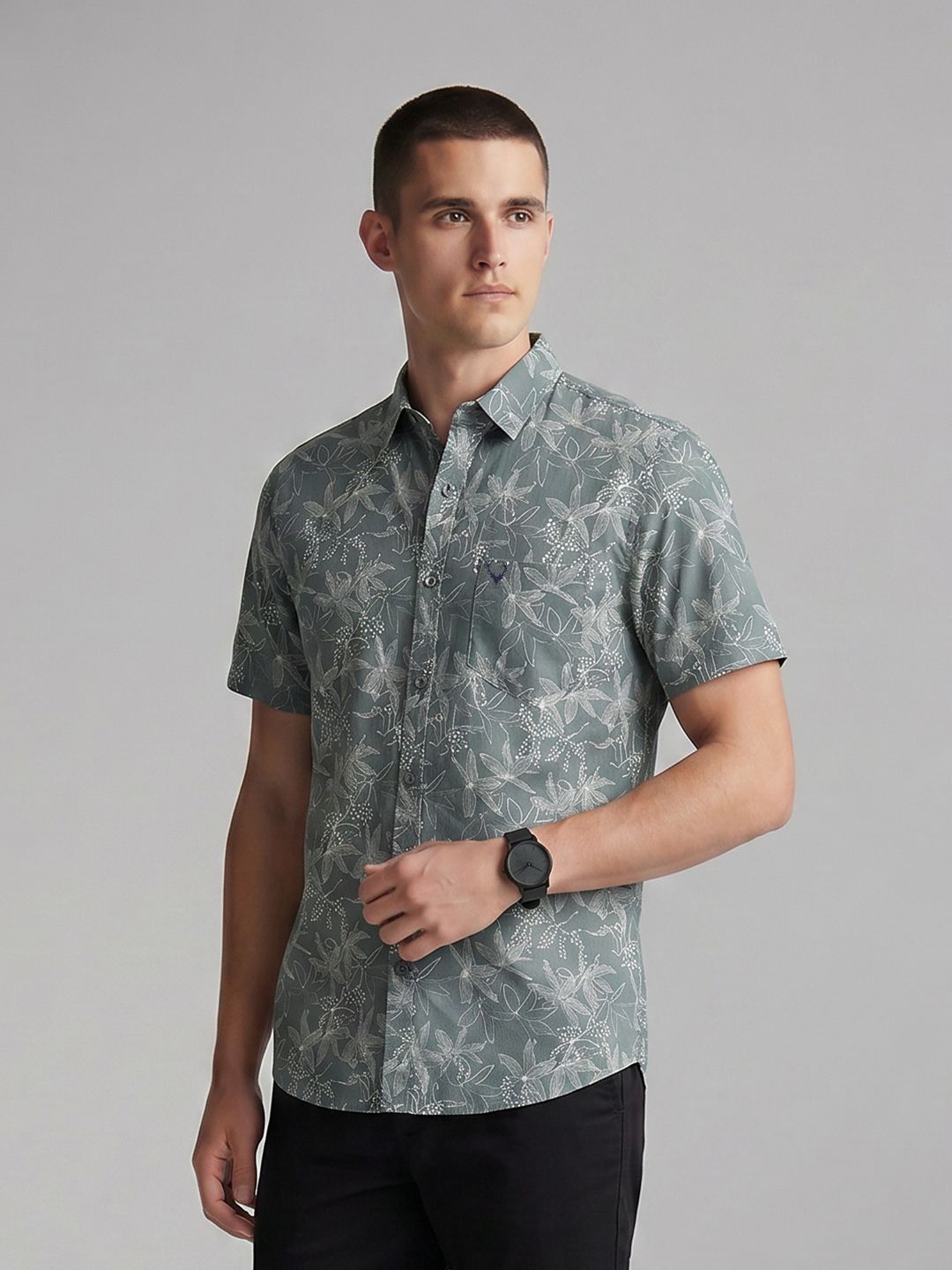 Allen Solly Custom Fit Floral Printed Casual Shirt