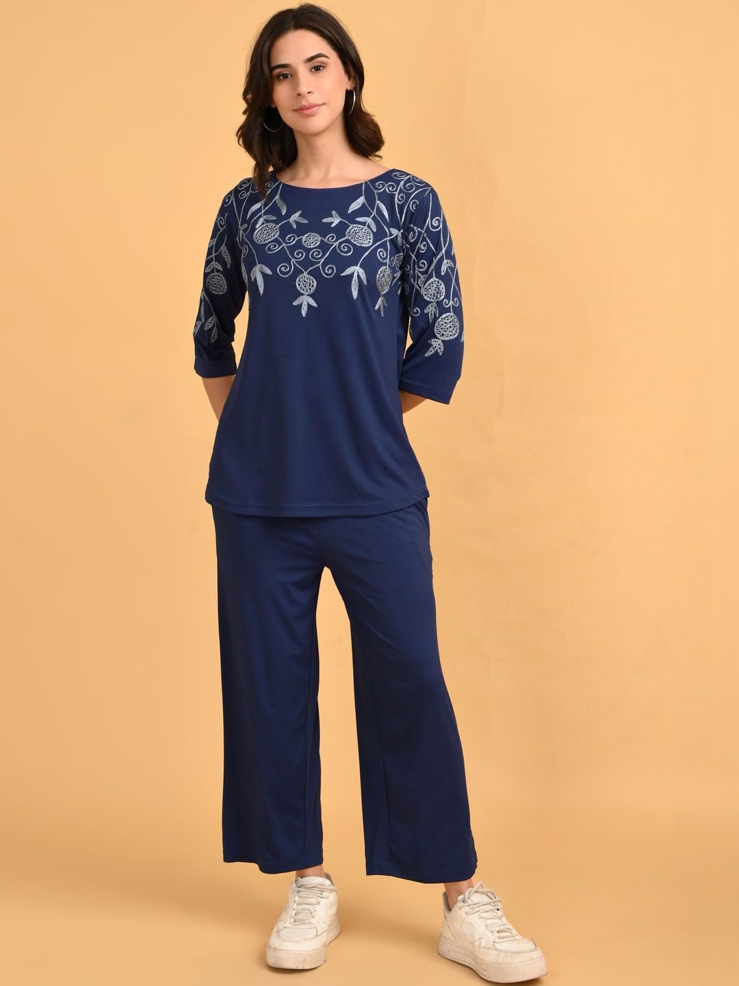 Minelli Printed Top with Palazzos