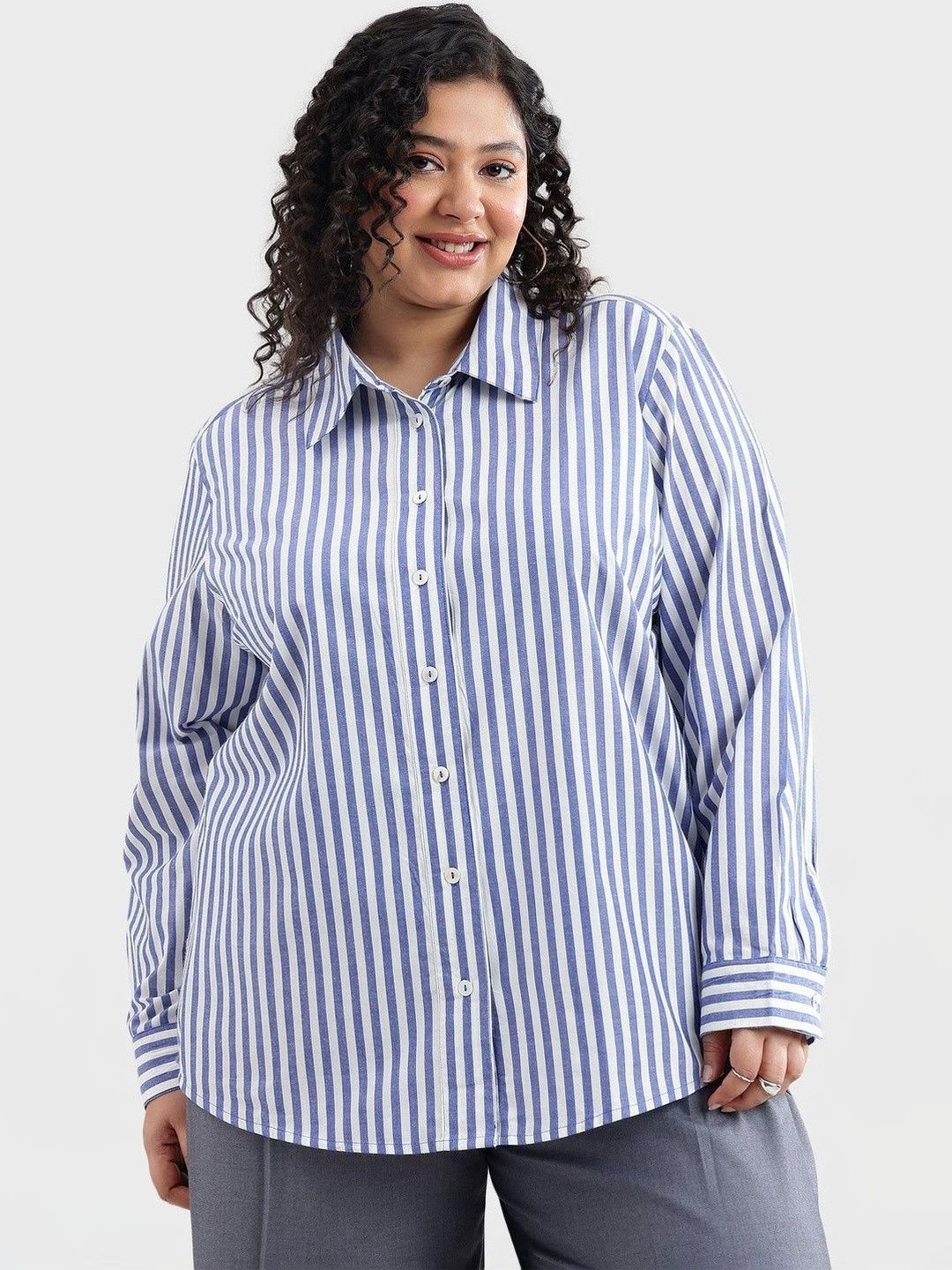 Casual Shirt Virgio Striped Casual Plus Size Shirt
