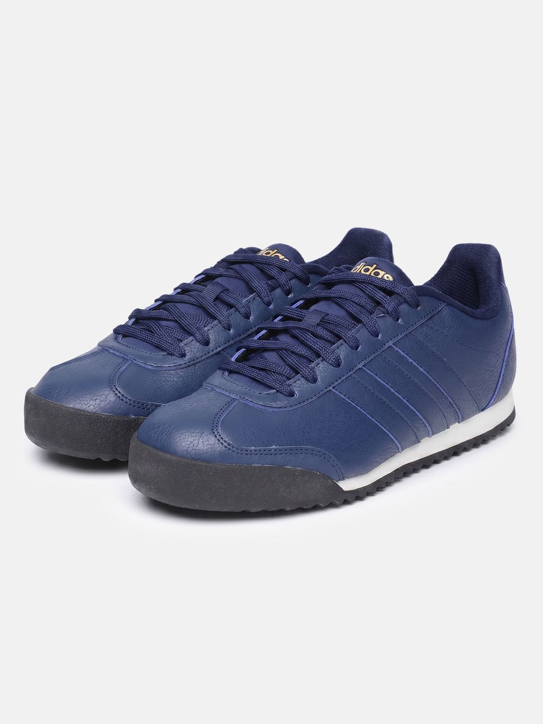 ADIDAS Men Blue Striped Sports Shoes