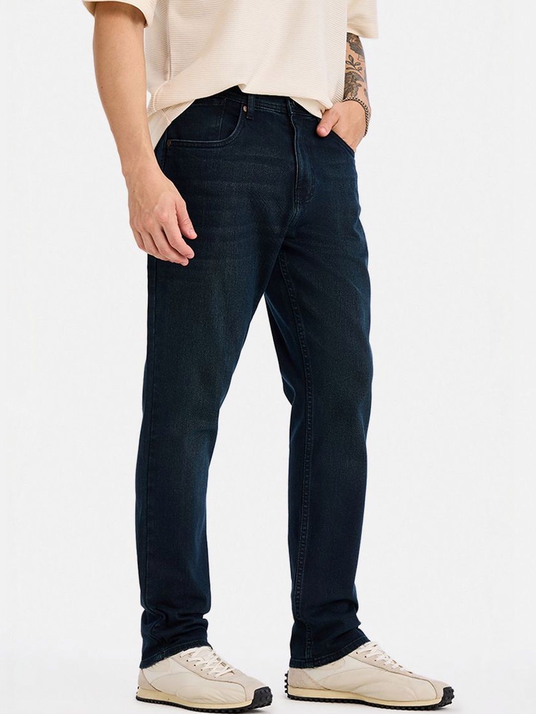 Snitch Indigo Mid-Rise Slim Fit Jeans