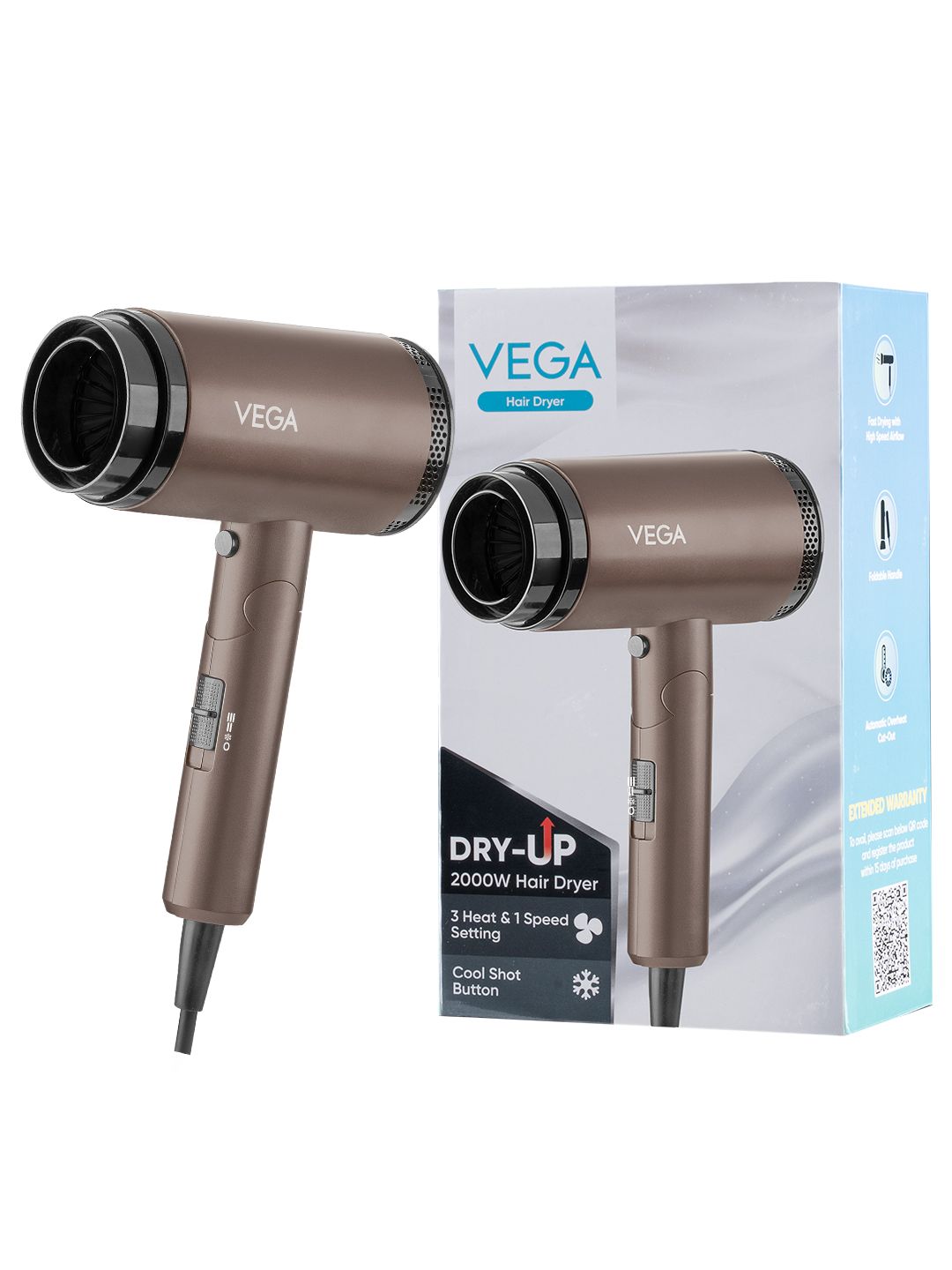 VEGA Dry-Up 2000W Hair Dryer - VHDH-36