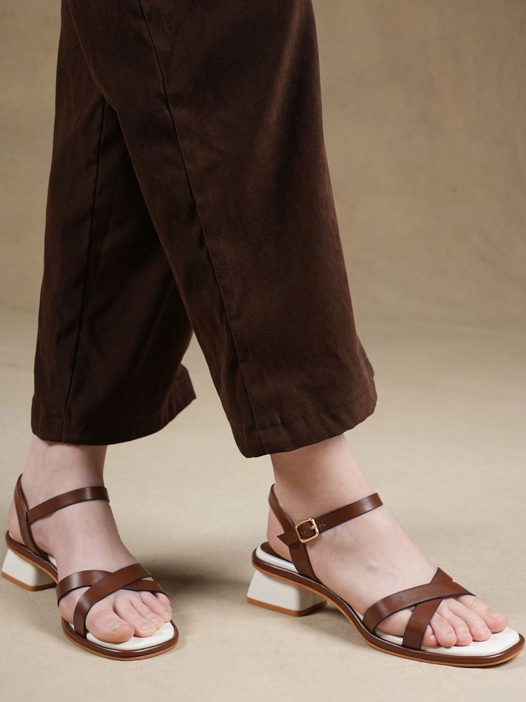 Chemistry Women Colourblocked Block Heel Sandals