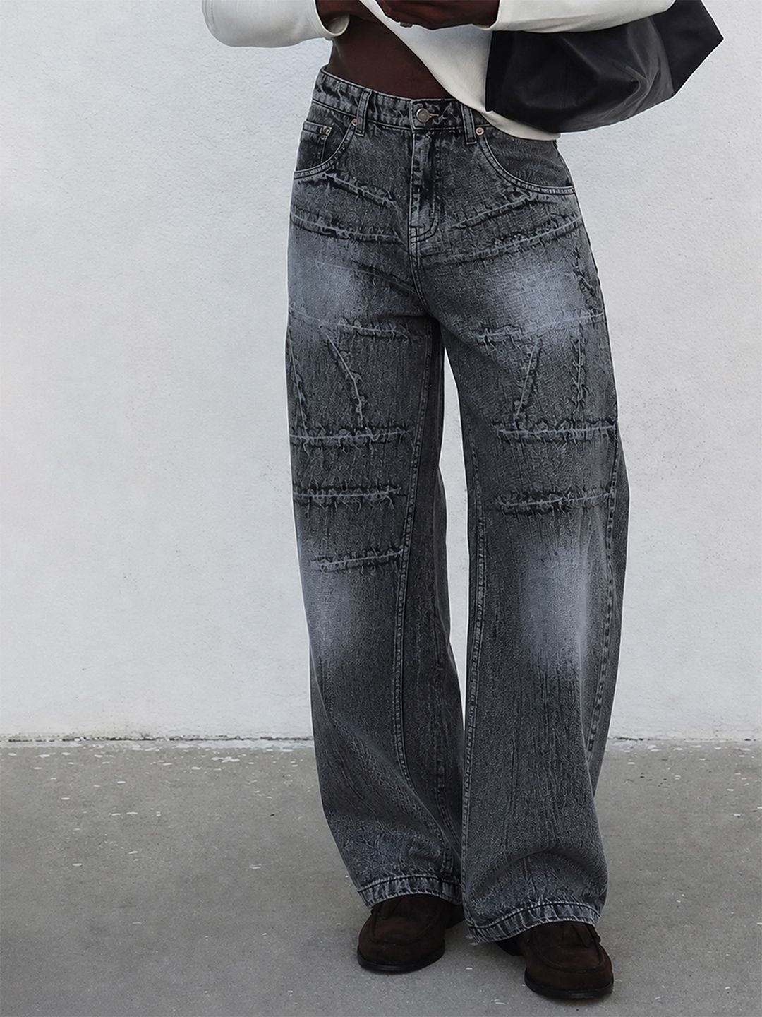 MASCLN SASSAFRAS Men Mid-Rise Light Fade Bleached Cotton Jeans
