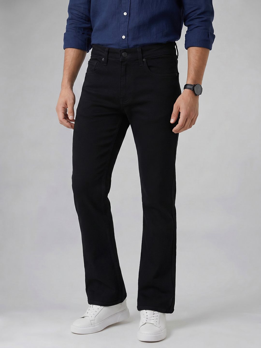 SPYKAR Spykar Men Rafter Mid Rise Bootcut Regular Fit Jeans