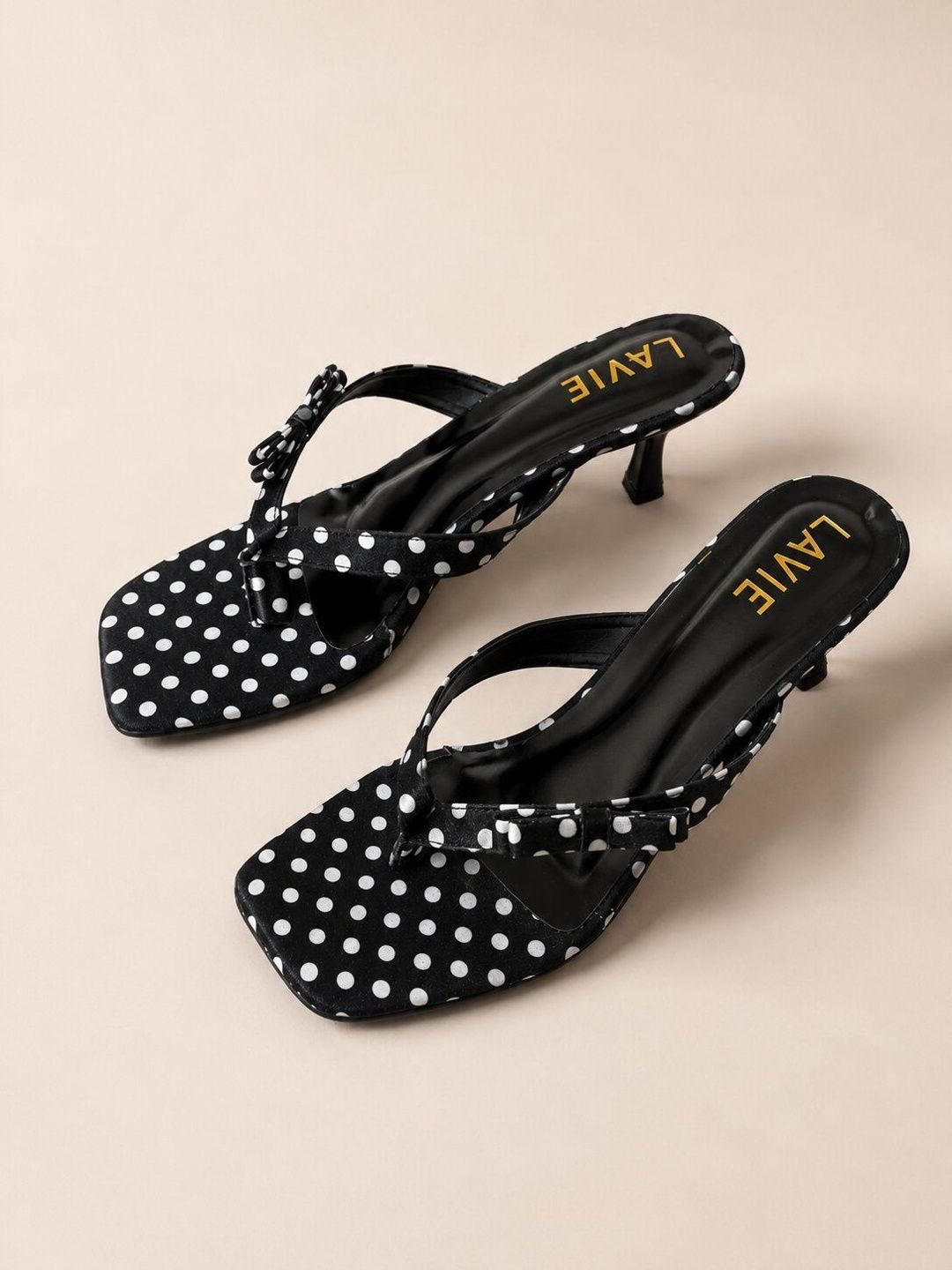 Lavie Lavie Printed Party Kitten Mules with Bows