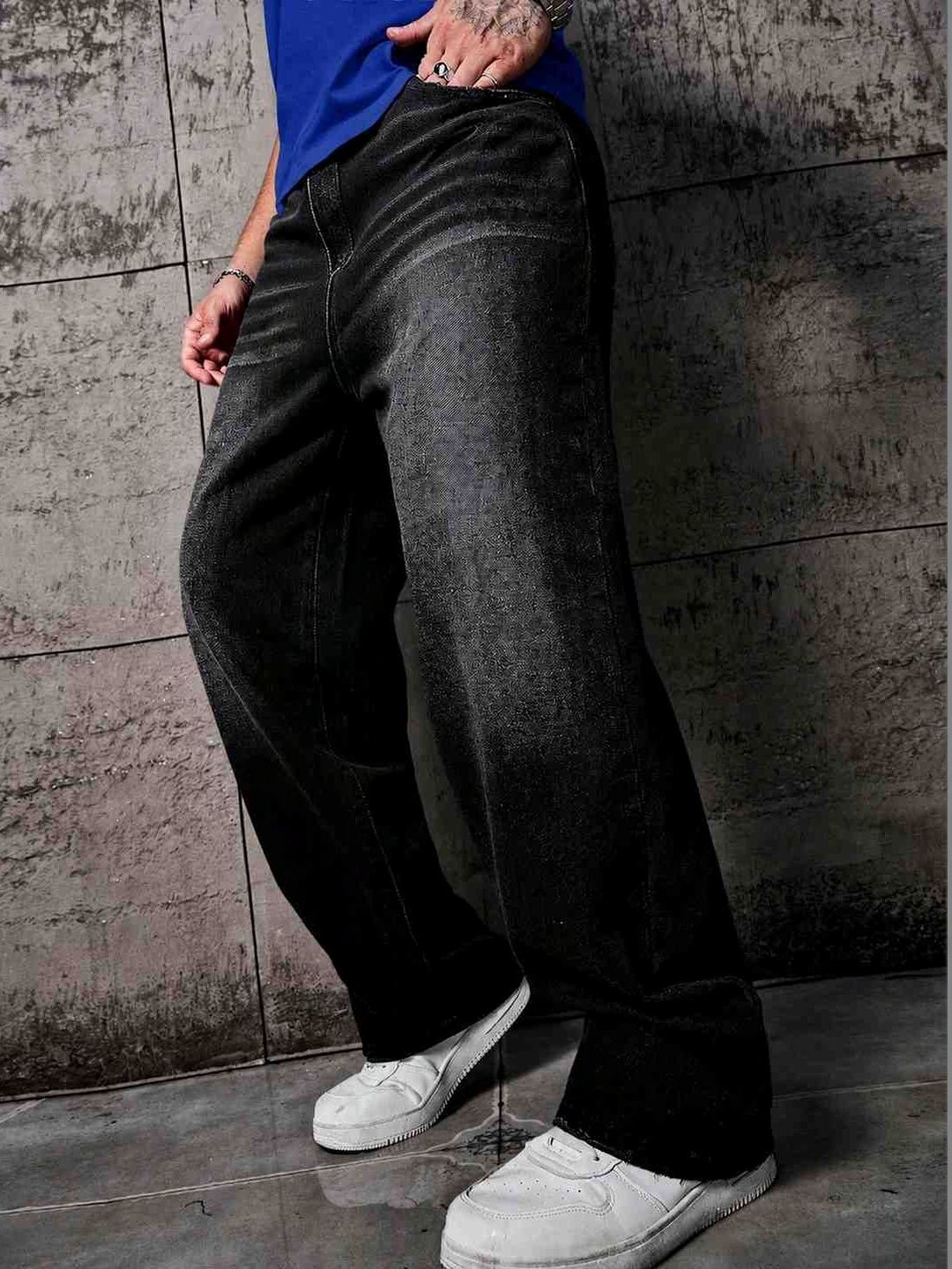 PINKLIT Men Straight Fit Mid-Rise Light Fade Jeans