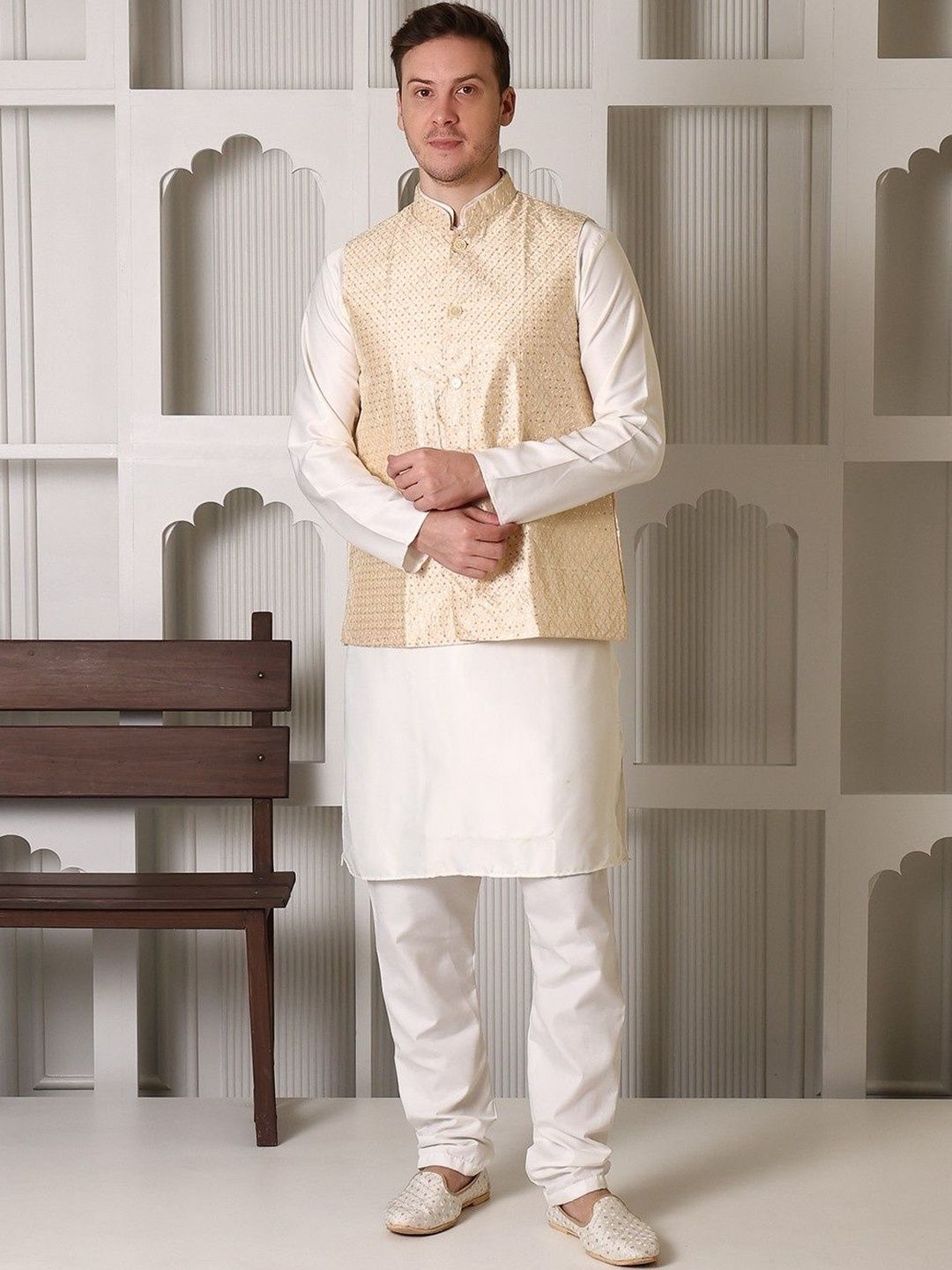 SHROBH Embroidered Nehru Jackets