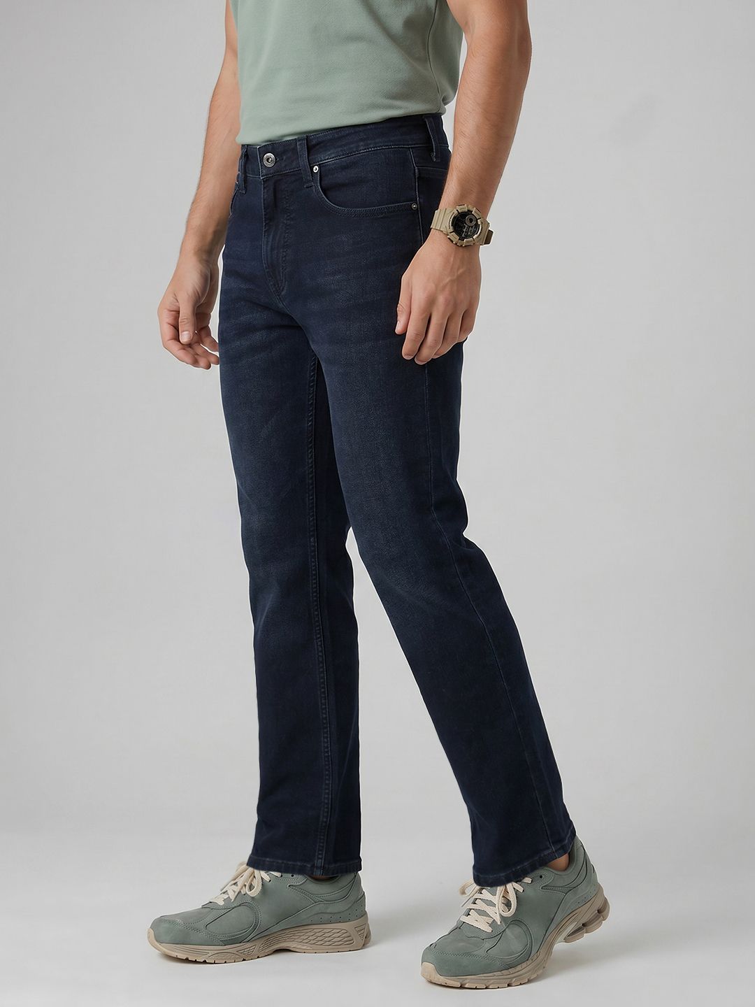 SPYKAR Spykar Men Chico Mid Rise Comfort Fit Dark blue  Jeans