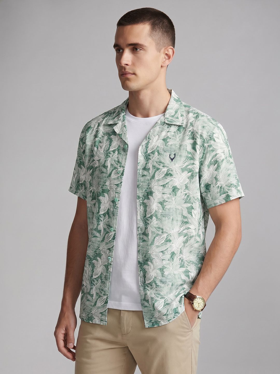 Allen Solly Allen Solly Relaxed Fit Tropical Printed Casual Shirt