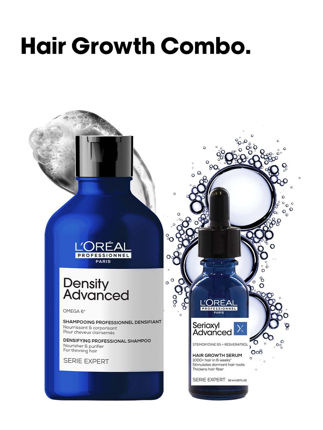 LOreal Professionnel LOreal Professionnel Set of Density Advanced Shampoo 300ml & Serioxyl Advanced Serum 30ml
