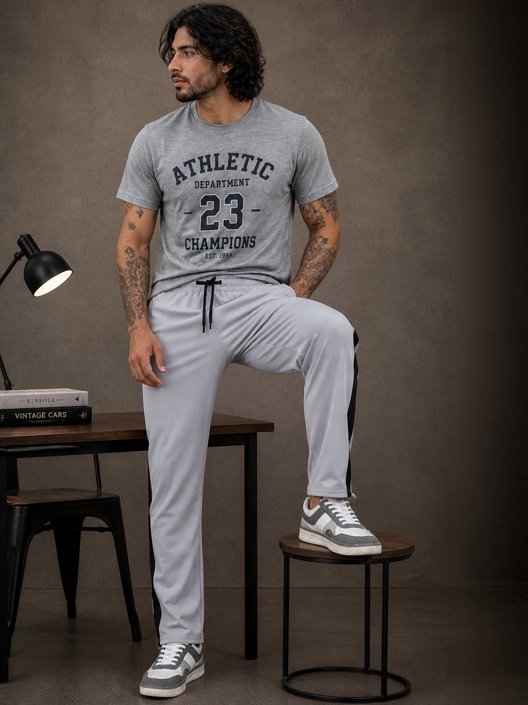 SZN Men Regular Fit Colourblocked Training Track Pants