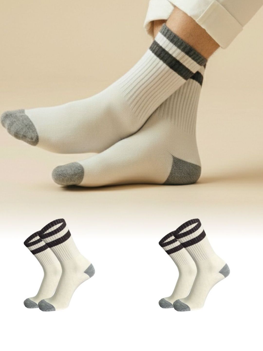 Sockscarving Men Pack of 2 Cotton Blend Calf Length Socks
