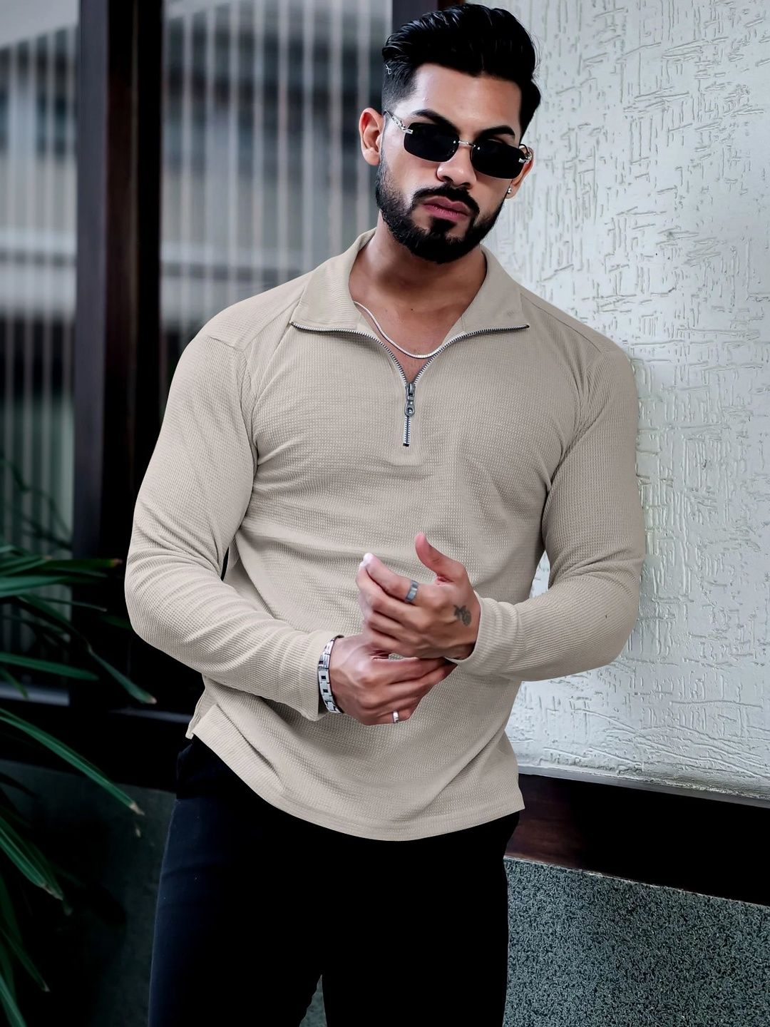HOODLER Men Polo Collar T-shirt