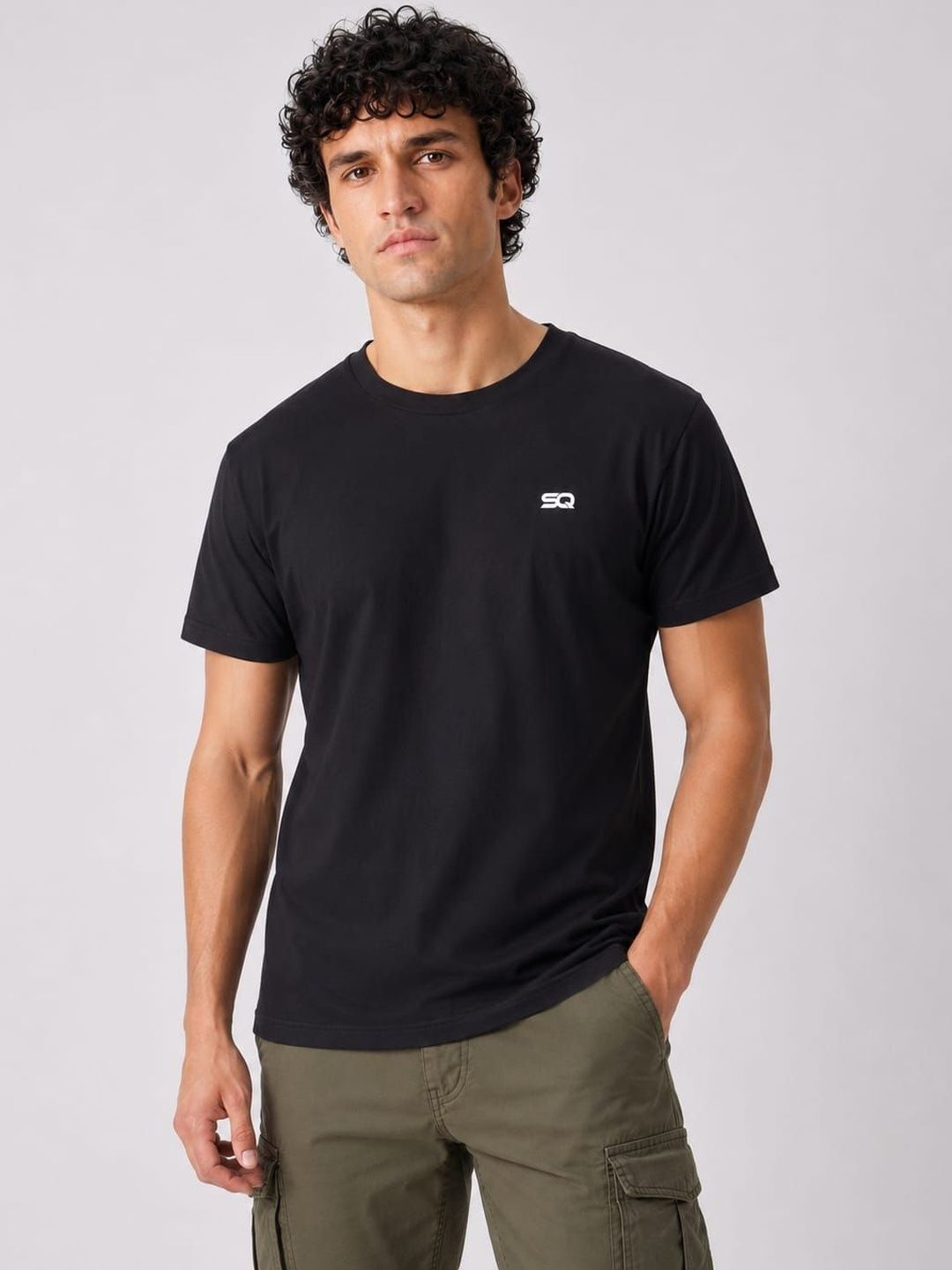 STYLEQUE Men Brand Logo T-shirt