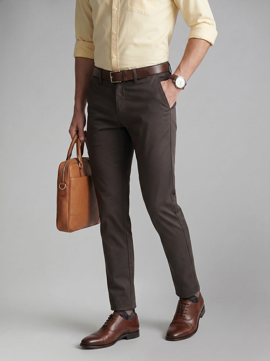 Van Heusen Men Slim Fit Formal Trousers