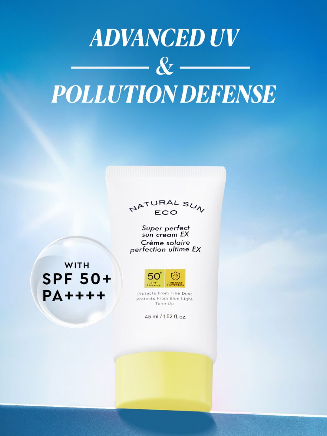 The Face Shop Unisex Natural Sun Eco Super Perfect Sun Cream EX 45 ml Offers & Cashback