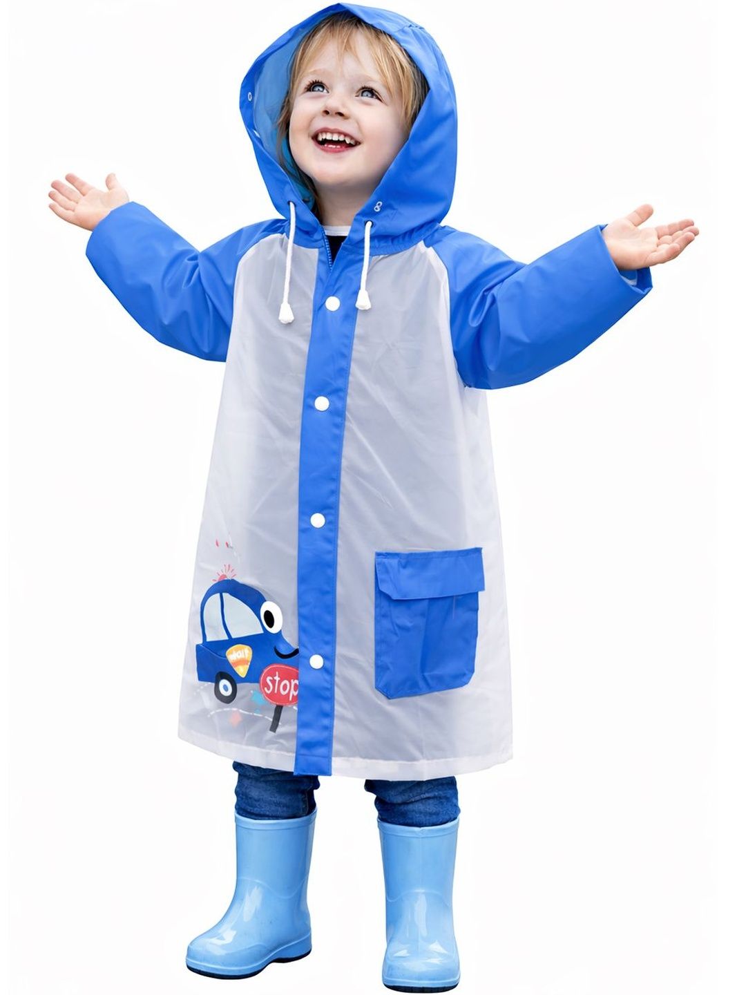 Bold N Elegant Kids Printed Lightweight Rain Jacket