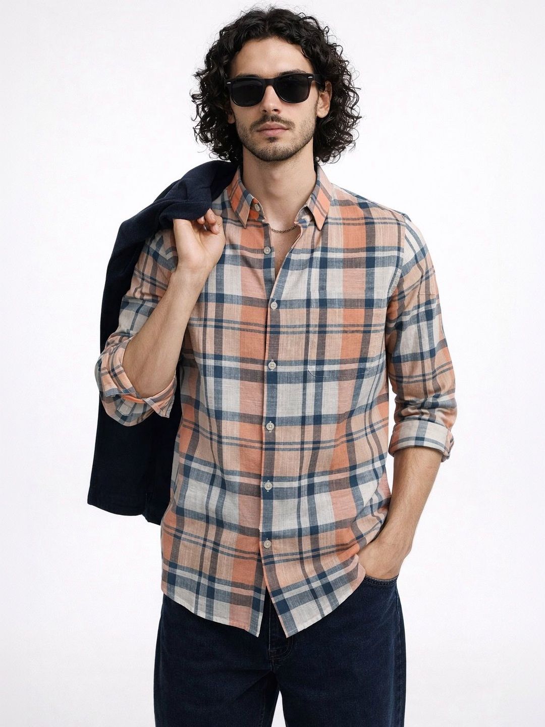 XKIND Men Standard Checked Casual Shirt
