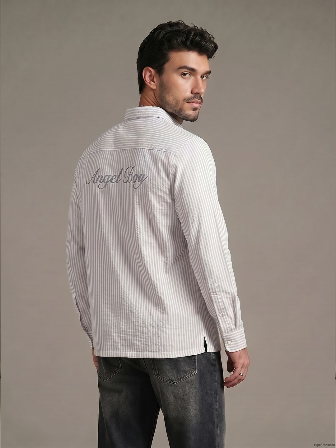 Buy glitchez Striped Typography Printed Casual Oversized Shirt