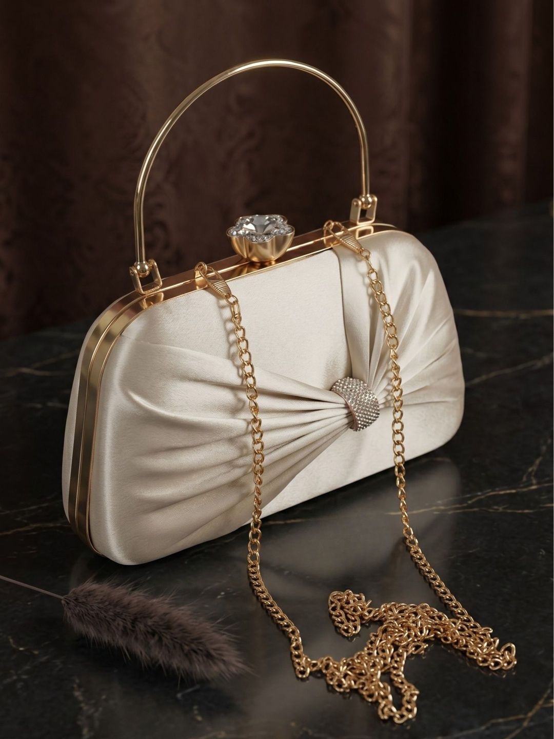OSTY Textured Box Clutch