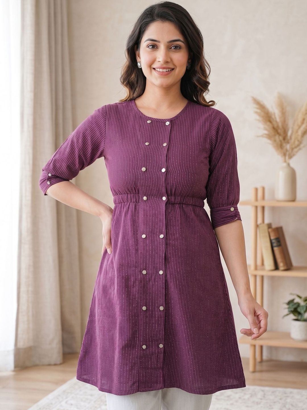 HERE&NOW Printed Empire Kurti