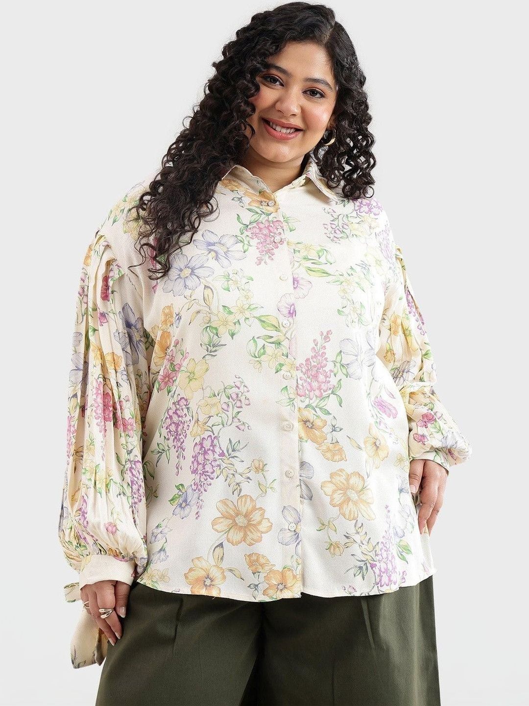 Casual Shirt Virgio Floral Printed Casual Plus Size Shirt