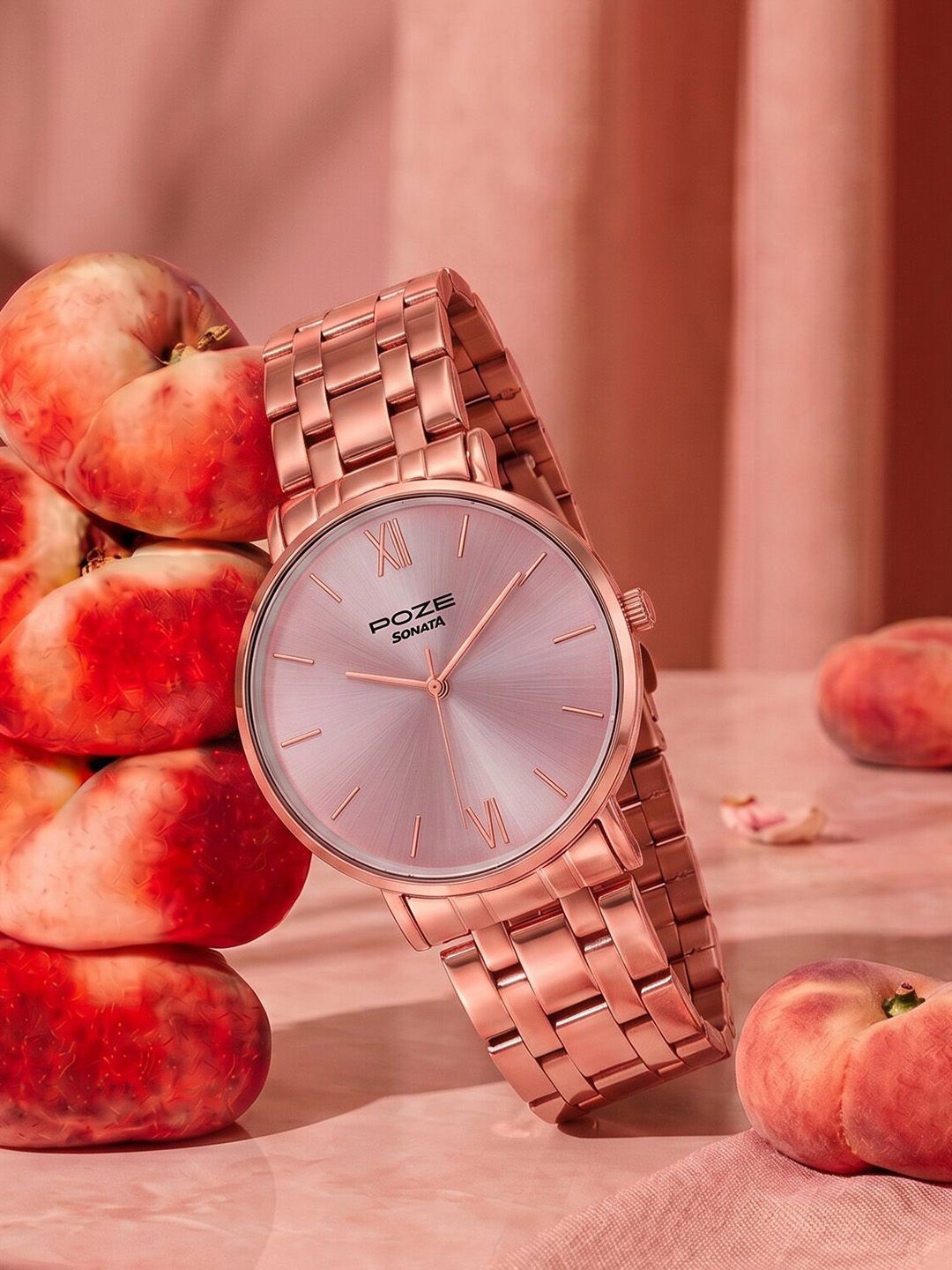 Sonata Women Poze 9 Quartz Analog Pink Dial Watch - SP80183WM01W