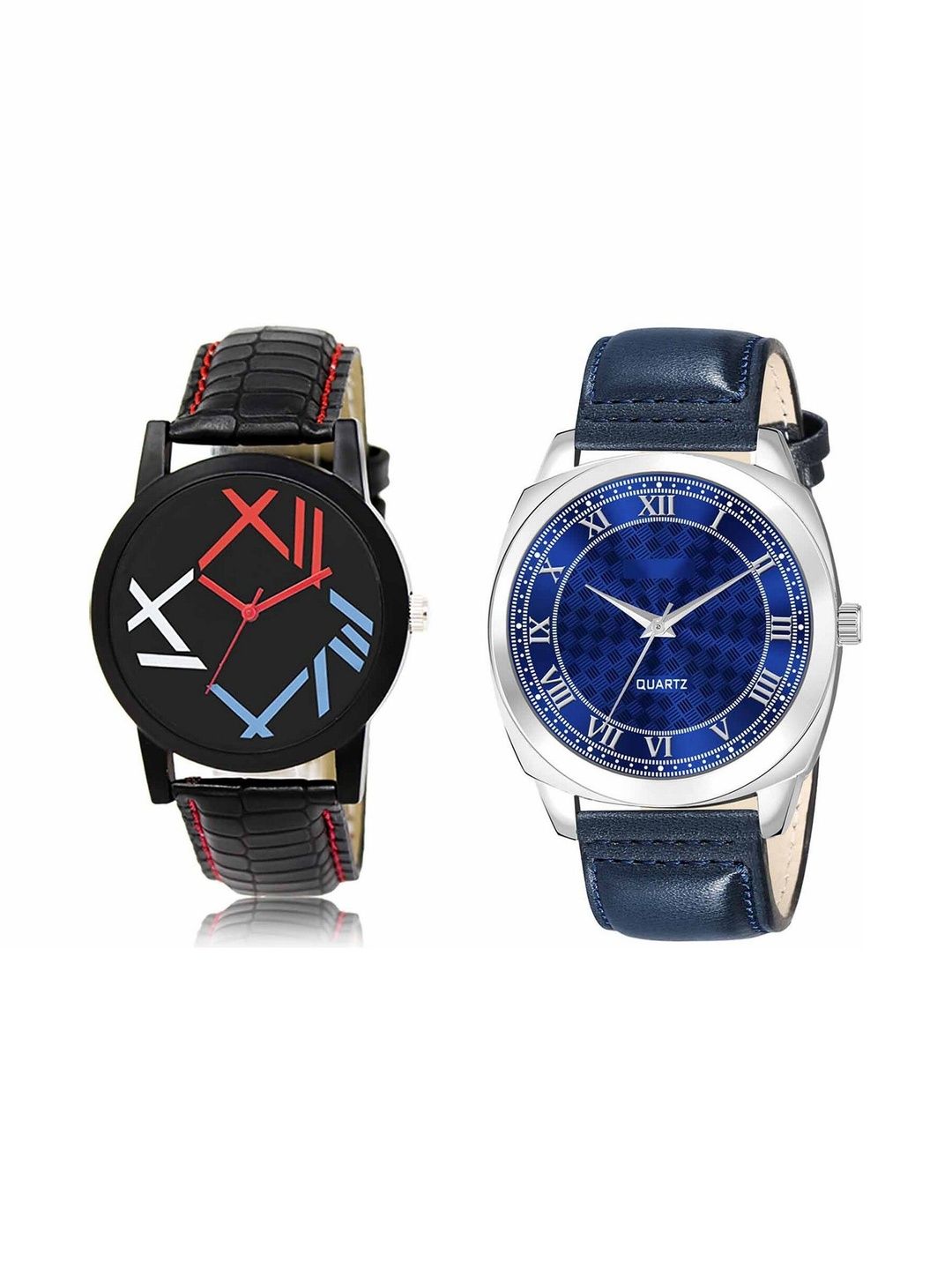 SHRINATHJI GROUPS SHRINATHJI GROUPS Men Patterned Dial & Leather Straps Analogue Watch LR12-LR92