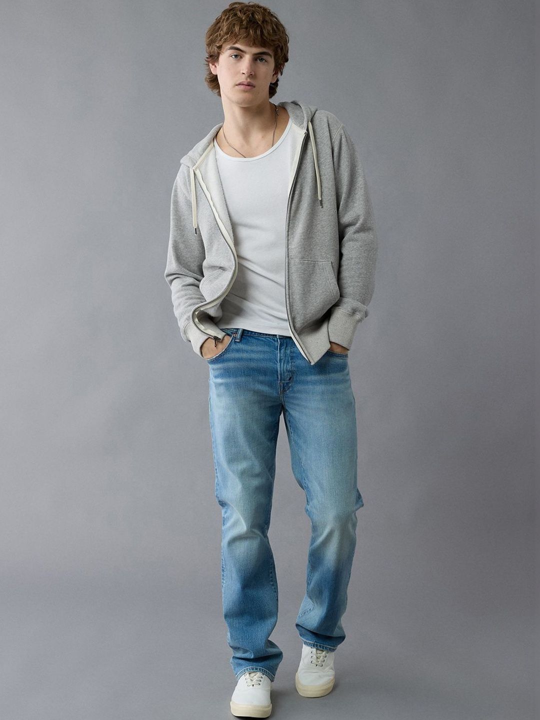 AMERICAN EAGLE OUTFITTERS Men Bootcut Mid-Rise Light Fade Jeans