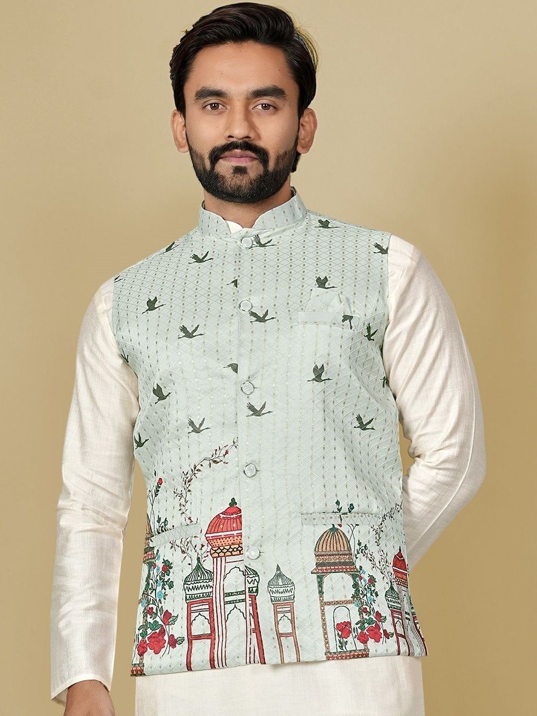 Leipzig Fashion Men Tailored Jacket with Embroidered